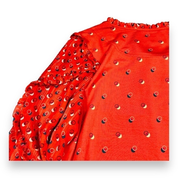 Anthropologie MAEVE Jacquin Lace Sleeve Top - Picture 12 of 13